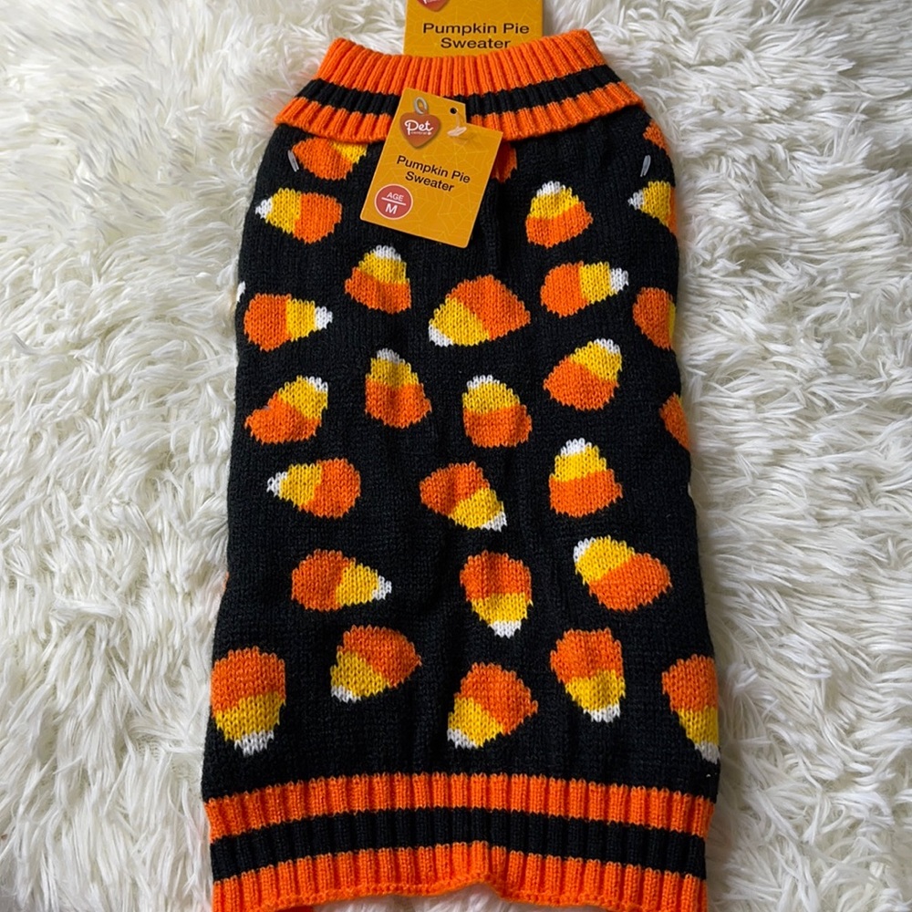 New! Pet Central Halloween Pumpkin Pie Sweater